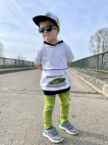 Bügelbild - "Sportwagen Grün" - SET